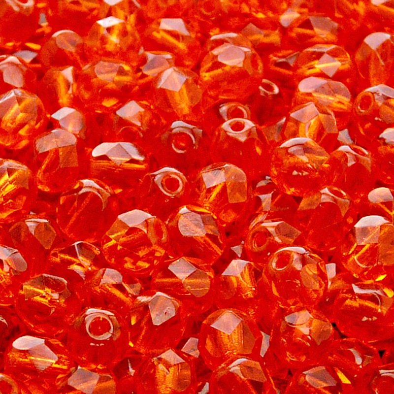 50pcs Czech Fire Polished Faceted Glass Beads Round 6mm Hyacinth