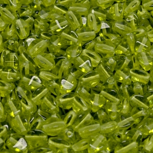 100pcs Czech Pressed Glass Pinch Beads 5mm Olivine