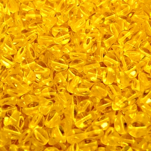 100pcs Czech Pressed Glass Pinch Beads 5mm Amber