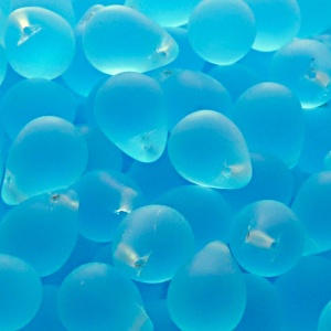 10pcs Czech Pressed Glass Teardrop Beads 10x14mm Light Aquamarine Matte