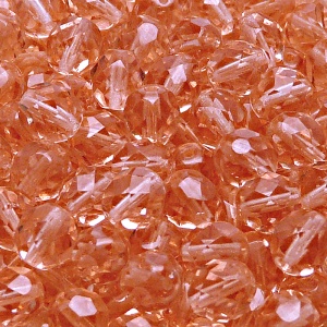 25pcs Czech Fire Polished Faceted Glass Beads Round 8mm Rosaline