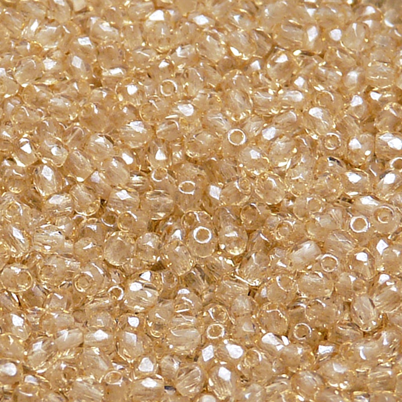 100pcs Czech Fire Polished Faceted Glass Beads Round 3mm Crystal Orange Luster