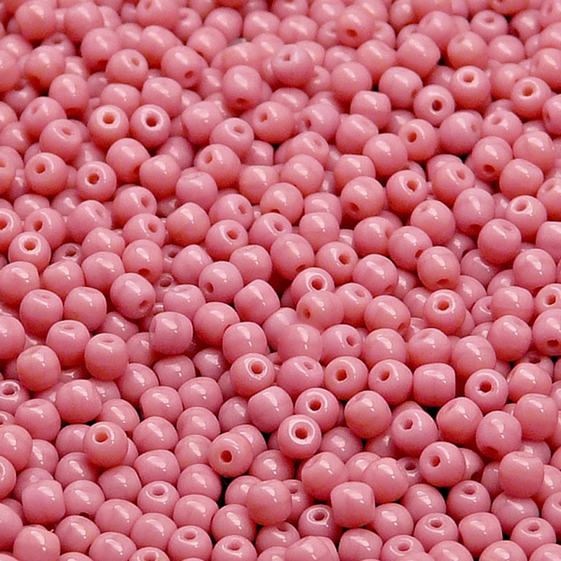 200pcs Czech Pressed Glass Round Beads 3mm Opaque Pink
