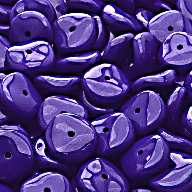 10pcs Czech Pressed Glass Flat Ripple Round Beads 12mm Opaque Royal Blue