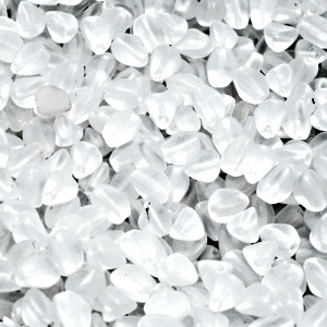 100pcs Czech Pressed Glass Pinch Beads 5mm Crystal Matte