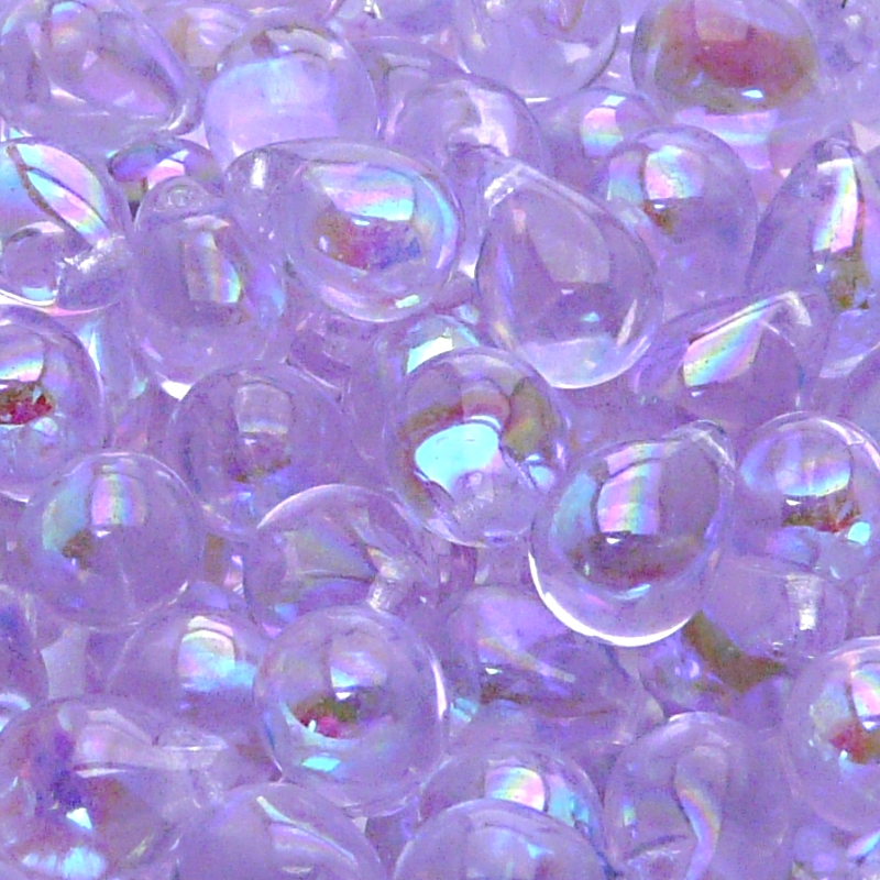10pcs Czech Pressed Glass Teardrop Beads 10x14mm Alexandrite AB (20210/28701)