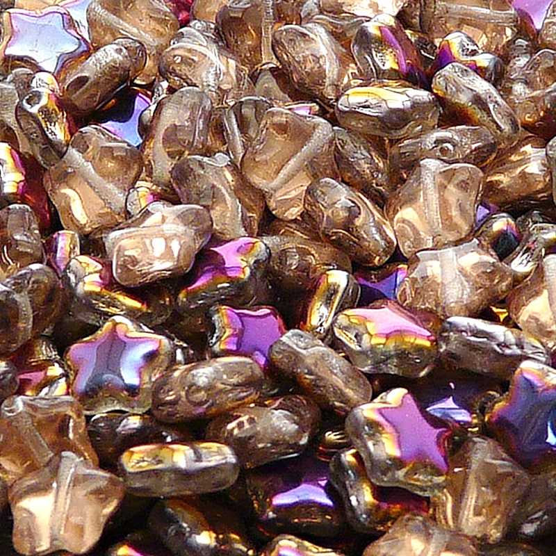 40pcs Czech Pressed Glass Star Beads 8mm Crystal Sliperit