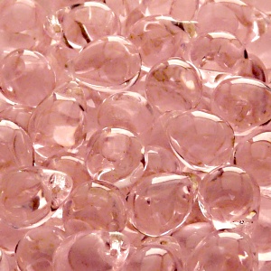 10pcs Czech Pressed Glass Teardrop Beads 10x14mm Rosaline