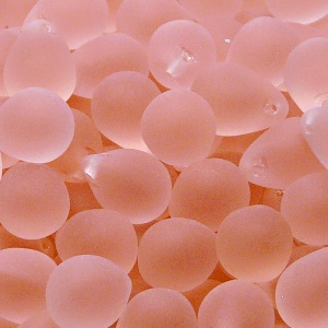 10pcs Czech Pressed Glass Teardrop Beads 10x14mm Rosaline Matte