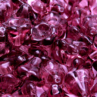 10pcs Czech Pressed Glass Bell Flowers Beads 11x13mm Amethyst