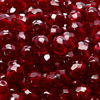 25pcs Czech Fire Polished Faceted Glass Beads Round 8mm Garnet